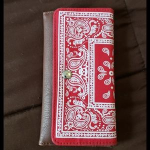 Spencer's skull paisley wallet